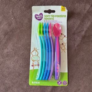 Parent's Choice Soft Tip Feeding Spoons 6 Pack Multicolor BPA Free 4+ Months